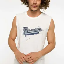 DeFacto на резиновой подошве; мужские летние безрукавные белые футболки Для мужчин Повседневное белая мужская Нижняя Майка Athlete Топы Для мужчин хлопок Undershirt-I8771AZ18HS