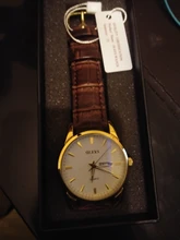 OLEVS-Reloj clásico de cuarzo para hombre, resistente al agua, correa de cuero, informal, Popular, de negocios