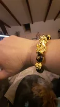 Pulsera de Feng Shui con cuentas de obsidiana, pulsera negra con abalorios de piedra obsidiana, con símbolo de Pixiu, pulsera de la buena suerte, para hombres y mujeres
