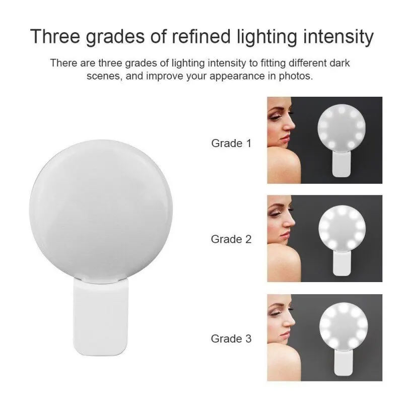 Портативная светодиодная LED вспышка Mini Q(Белый