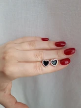 Pendientes coreanos de adorno de corazón para mujer, aretes de piedra de circón, pendiente de botón oro rosa, joyería 2019