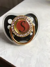 Letras iniciales de nombre de silicona para niños recién nacidos, chupete de ortodoncia, tetina, Sostenedor para chupete de bebé