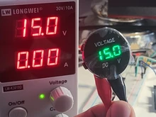 Voltímetro Digital para motocicleta, voltímetro Digital con pantalla LED, resistente al agua, Mini DC5V-48V redondo