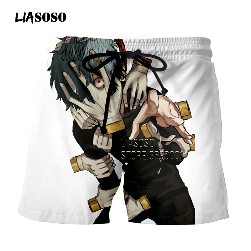 8 LIASOSO, шорты с 3D принтом, аниме, мой герой, academic, Midoriya Izuku, повседневные летние шорты, пляжные шорты для мужчин, G3137 - Цвет: 8