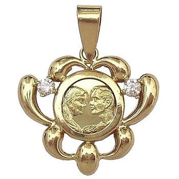 

18k gold pendant cubic zirconia [442]