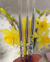 3 piezas de arte de uñas, bolígrafos, pinceles, pintura delineador, puntas 3D, conjunto de pinceles de gel acrílico UV para dibujar, herramienta de manicura para diseño de uñas francés