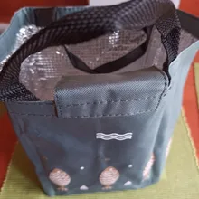 Fiambrera con enfriador de patrón funcional, bolsa de almuerzo de poliéster aislante portátil, bolsos para la comida para mujer y niño