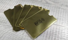 Anti Rfid de aluminio para hombre, billetera con bloqueo de lector, tarjetero para tarjetas bancarias, Banco de identificación, funda protectora de Metal para tarjetas de crédito, NFC, 6x9cm