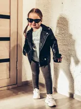 Abrigo de PU para bebé, niña, niño, Primavera, otoño e invierno, chaquetas de cuero de moda para niño, abrigos, ropa, 1-10 años, 2020