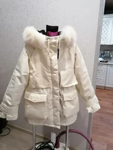 Winter Jacket Coat Parkas Fitaylor Zipper-Down Natural Women Outerwear Snow Warm Thick