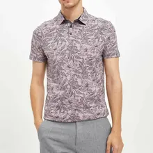 DeFacto летний модный светильник с цветным принтом, мужские рубашки с коротким рукавом для отдыха, мужские повседневные New-L6890AZ19AU с отворотом