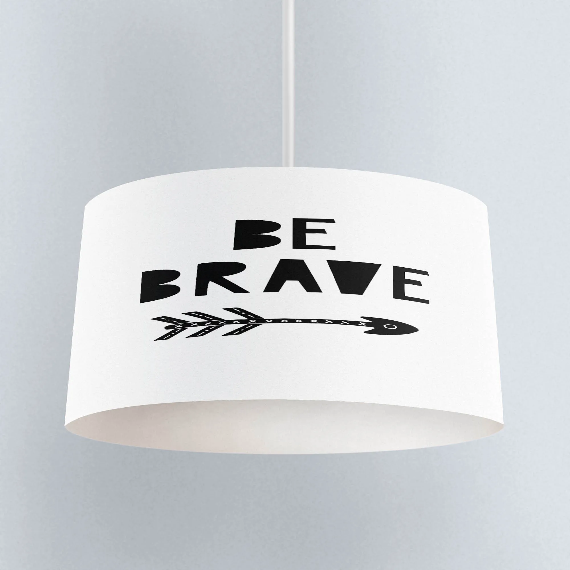 

Else Black White Be Brave Arrow Scandinavian Print Fabric Kids Chandelier Lamp Drum Lampshade Floor Ceiling Pendant Light Shade