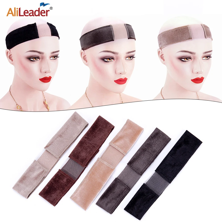 

Alileader New Wig Grip With Lace Black Begie Brown Headband Comfortable Adjustable Wig Grip Band For Lace Frontal Wigs 1Pcs/Lot