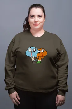

Angemiel Wear Fan Up To Darwin And Gumball Green Women Sweatshirts