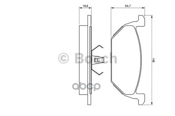 Колодки Тормозные Дисковые Audi A3 97/Vw G4/Skoda Octavia 9709 1.4/1.6/1.8 Передние Bosch арт. 0986424364