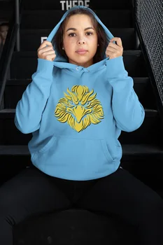 

Angemiel Wear Yellow Eagle Blue Women 'S Hooded Sweatshirt