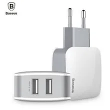 Baseus Letour 2.4A Зарядное устройство на 2 USB порта ZCL2B-B02(Бело-серый