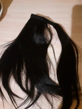 BHF-coleta de cabello humano para mujer, máquina de cabello Remy liso europeo, peinados de coleta, cabello Natural de 100g 100%, cola de caballo con Clip en extensiones