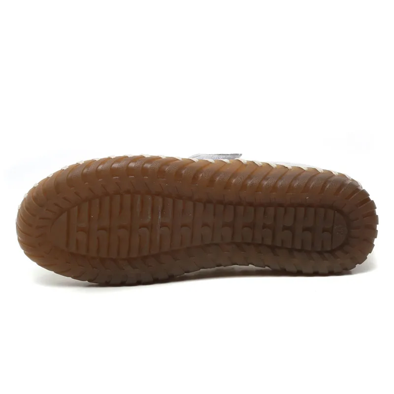 DRKANOL 2024 Women Loafers Handmade Sewing Soft Bottom Genuine Leather Flat Shoes Ladies Comfort Pregnant Woman Casual Shoes