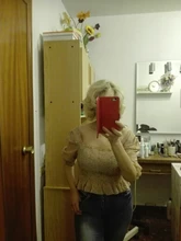 Blusa de gasa con manga acampanada para verano, camisa con cuello cuadrado y lunares para mujer