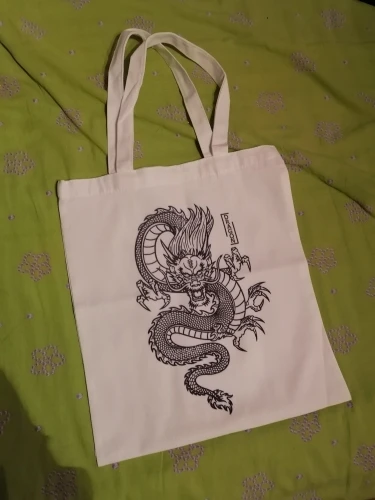 Shopper bag with Dragon Print photo review