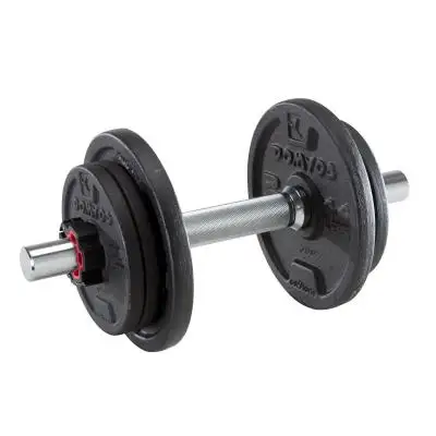 НАБОР ГАНТЕЛЕЙ 10 КГ ДЛЯ СИЛОВЫХ ТРЕНИРОВОК DOMYOS. Decathlon - Цвет: Черный
