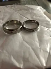 Anillos de acero inoxidable para mujer y hombre, joyería de boda de circón, regalo para amantes