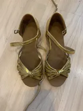 Zapatos de salón tango salsa Latino para niñas, zapatos de tacón bajo, 20 colores