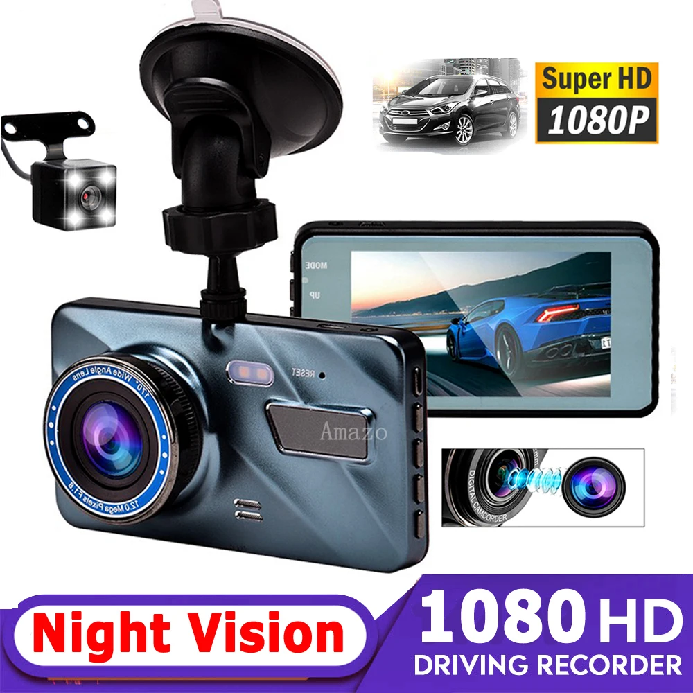 Автомобильный видеорегистратор регистратор 4 дюймовый ЖК экран HD 1080P для