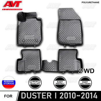 

Floor mats for Renault Duster I 2WD 2010~2014 polyurethane rugs non slip interior car styling accessories dirt protection decor