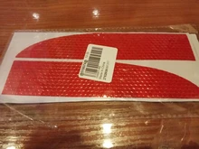 10 unids/set coche pegatina reflectante flecha cinta de advertencia de seguridad pegatina para coche parachoques maletero Reflector peligro cinta estilo de coche