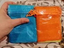Paquete de joyería Organza, bolsa de regalo de fiesta, boda, cumpleaños y Navidad, 5x7, 7x9, 9x12, 10x15 cm, 100 uds.
