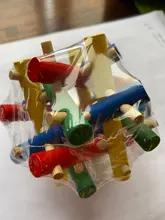 Pet Toy Colorful Wood Safety Knot Nibbler Chew Bite For Rabbit Animal Kid Adults