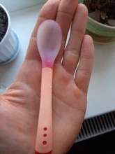 Cuchara con sensor de temperatura para alimentación de niños, vajilla de silicona sensible al calor, 3 colores