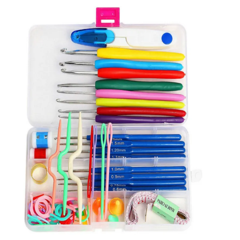 

57 Pcs Premium Crochet Hooks Set with16 sizes crochet Hooks DIY Stitches Knitting Needles Boxed travel sewing tool accessories