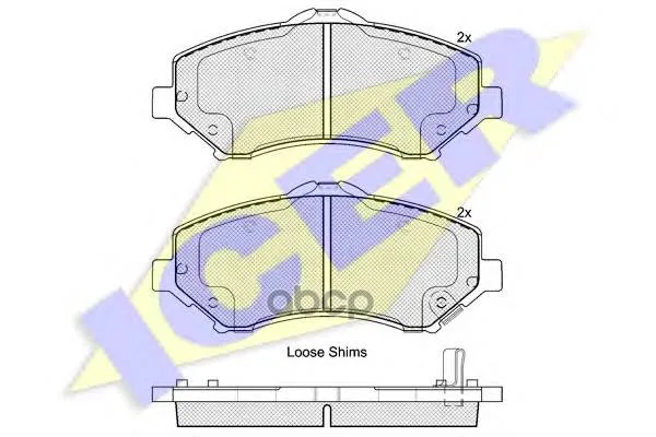 181908_колодки Дисковые Передние! Jeep Wrangler 2.8crdi/3.8 V6 07 Icer 181908 Icer арт. 181908