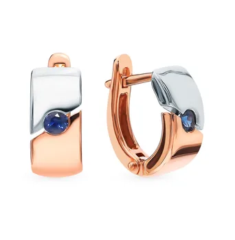 

Gold earrings with sapphires sunlight sample 585