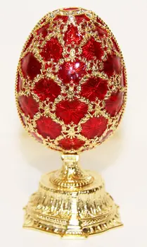 

Copy Faberge jd0221c + jf1719 Easter egg "double with HVB", medium, Red