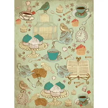 

Rice paper for Decoupage "" craft Premier "", A3, 25 g/m, "Mint tea" "cp05462