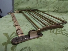 Towel-Rack Hooks Bathroom-Accessories Foldable Antique Aluminum Brass with Active