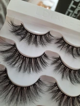 Pestañas postizas 3D, 5 pares, pelo de visón de imitación, pestañas de serie Wispies Fluffies naturales, largas y suaves, hechas a mano, pestañas negras sin crueldad