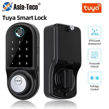 Tuya APP Smart Door Lock catenaccio Caddo biometria blocco impronte digitali con elettronica chiave serratura elettronica digitale per interni