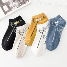 Модные весенне-летние хлопковые носки, женские носки, 5 цветов, комбинированные женские носки