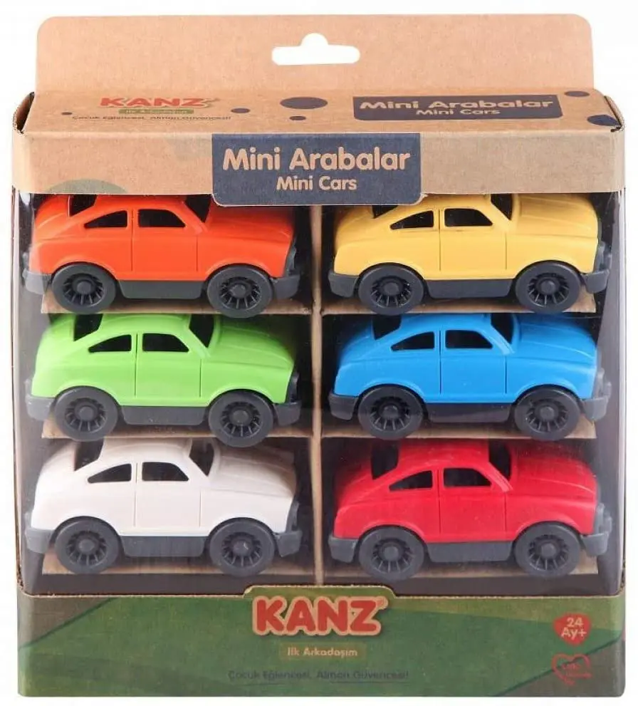 Kanz Toy Cars, 6 Mini Cars,toys For + 24 Months Children, Mixed Color