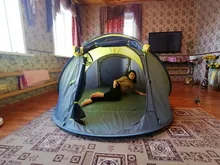 HUI LINGYANG-tienda de campaña para exteriores, carpa automática para acampar, senderismo, impermeable, grande, familiar, abierta