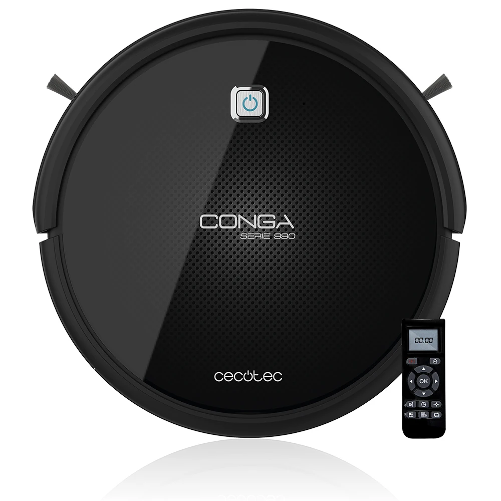 Cecotec Robot Vacuum Cleaner Conga 1090. Aspirate, Sweep, Scrub and pass the Mopa. Special Pet Brush, 160 min Autonomy, Robot Vacuum, Cordless Vacuum, Robot Cleaning