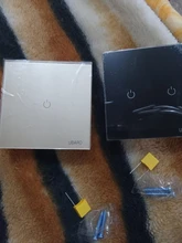 Touch-Switch Led-Panel Glass Interruttore Wall Power Black Ubaro Eu White 1/2/3-gang