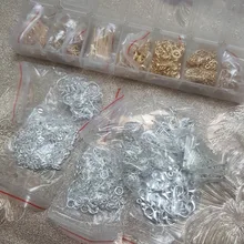 420 unids/caja kit para hacer joyas, collar, cadena, ganchos del pendiente del alfileres de cabeza saltar anillos langosta cierre DIY conjunto de fornituras para joyería suministros