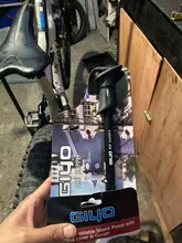 GIYO-Bomba de aire plegable GS-02D de alta presión para bicicleta, hinflador de 300 psi, con palanca, calibrador para horquilla y suspensión trasera, para bicicleta de montaña