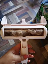 Rodillo removedor de pelo de mascotas de 2 vías, removedor de pelusas de perros y gatos de muebles, funciona con una mano